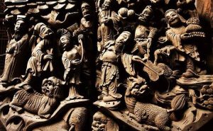 宗教木雕群组浮雕作品