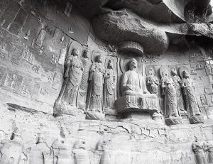 龙门石窟中国古代佛像雕塑群组