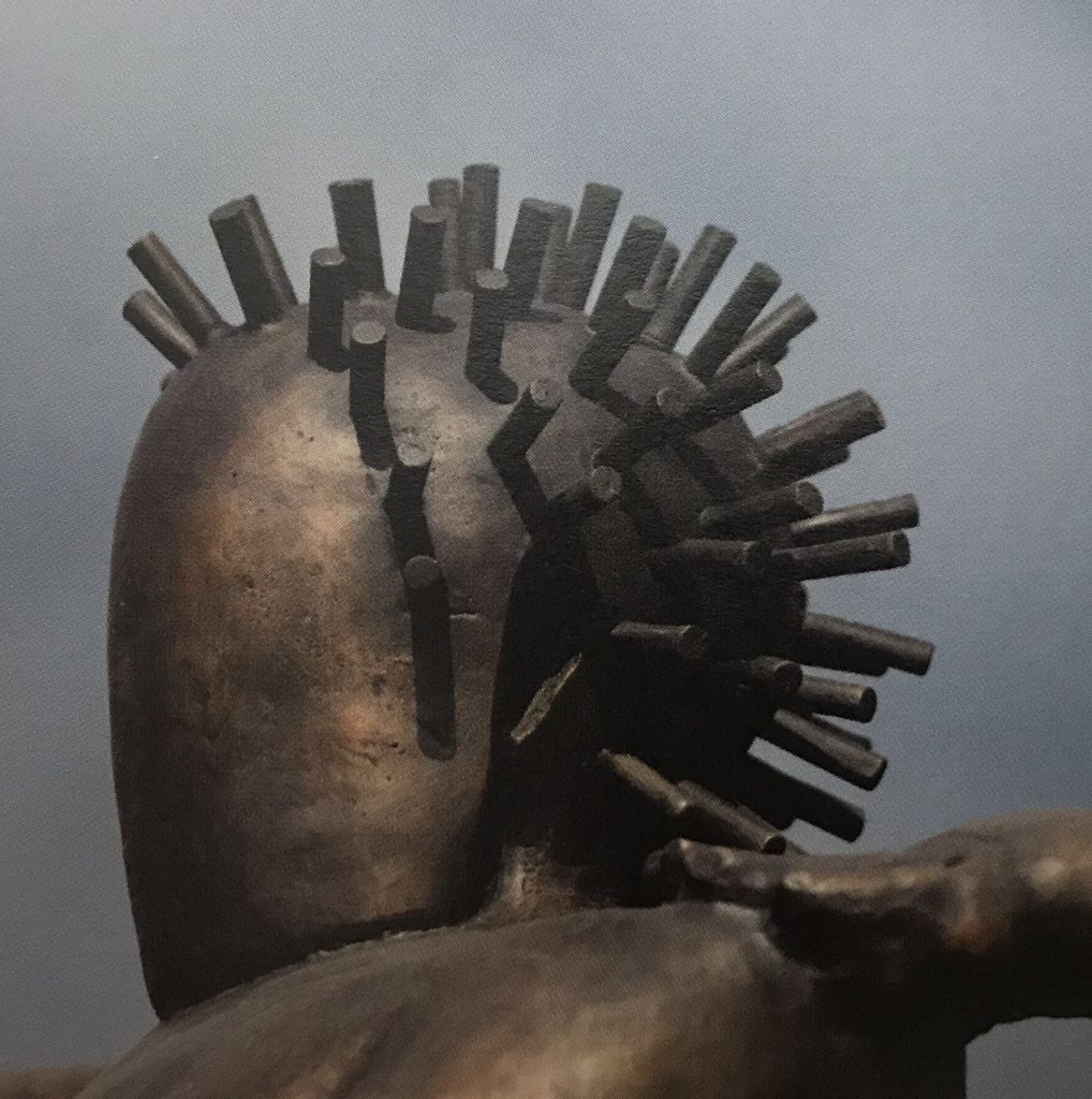 齐心协力-锡青铜抽象人物雕塑强壮男性头像