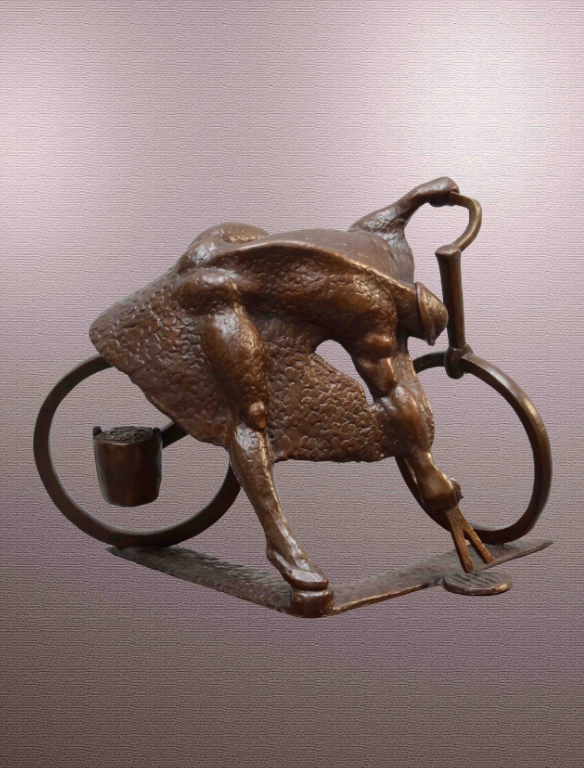 环卫新兵-人物锡青铜写实雕塑架上雕塑