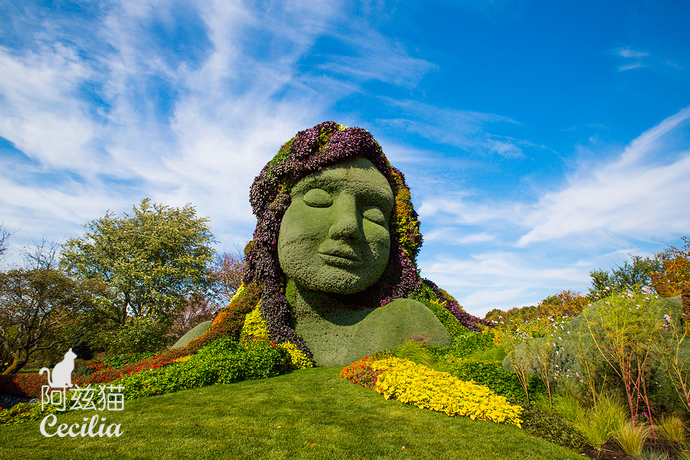 女神绿色植物景观雕塑