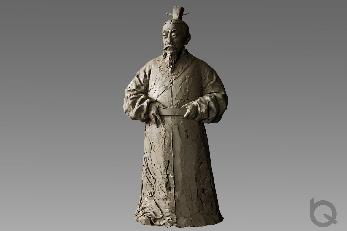 博仟雕塑铸铜厂铸造的曹操人物铸铜雕塑