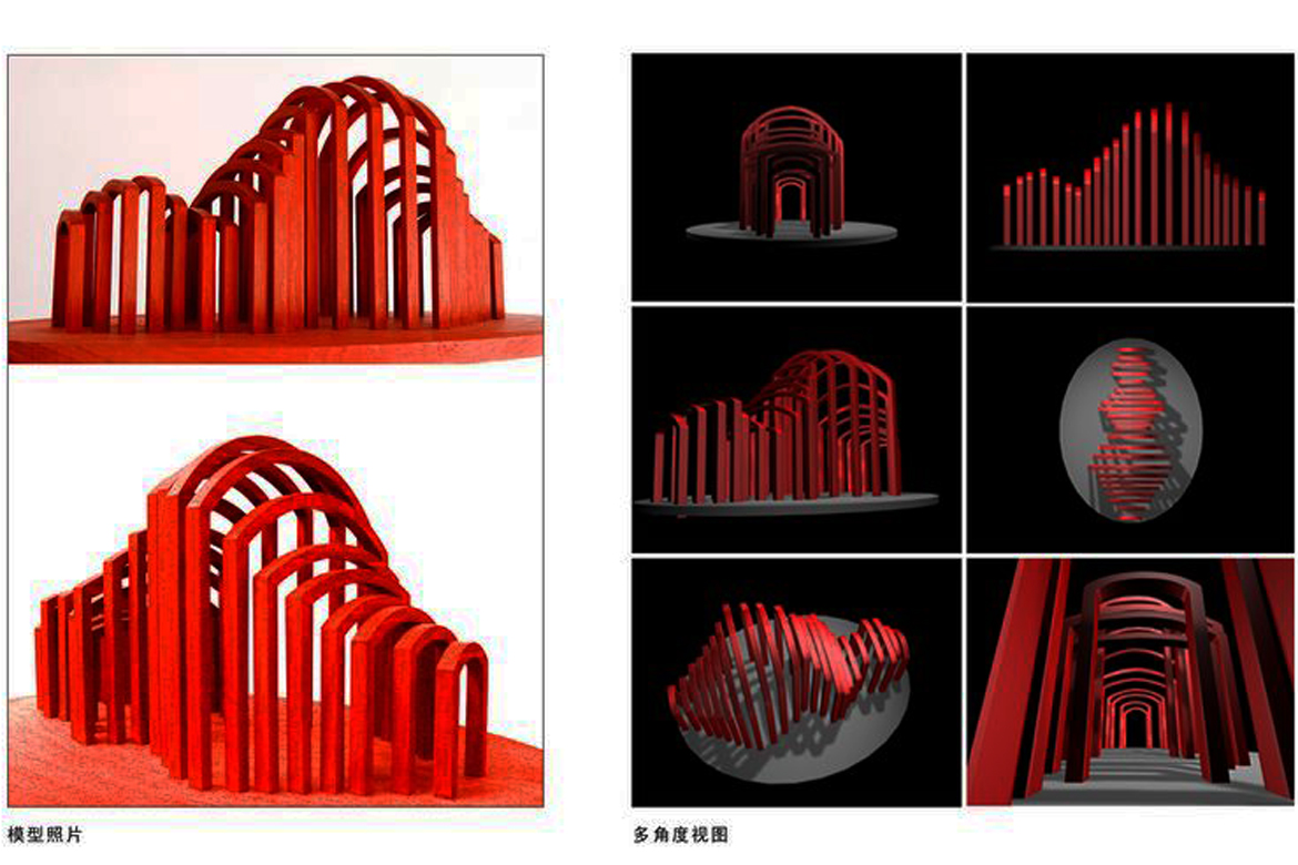 博仟北京雕塑公司塑造的《红色乐章》各个角度展示图