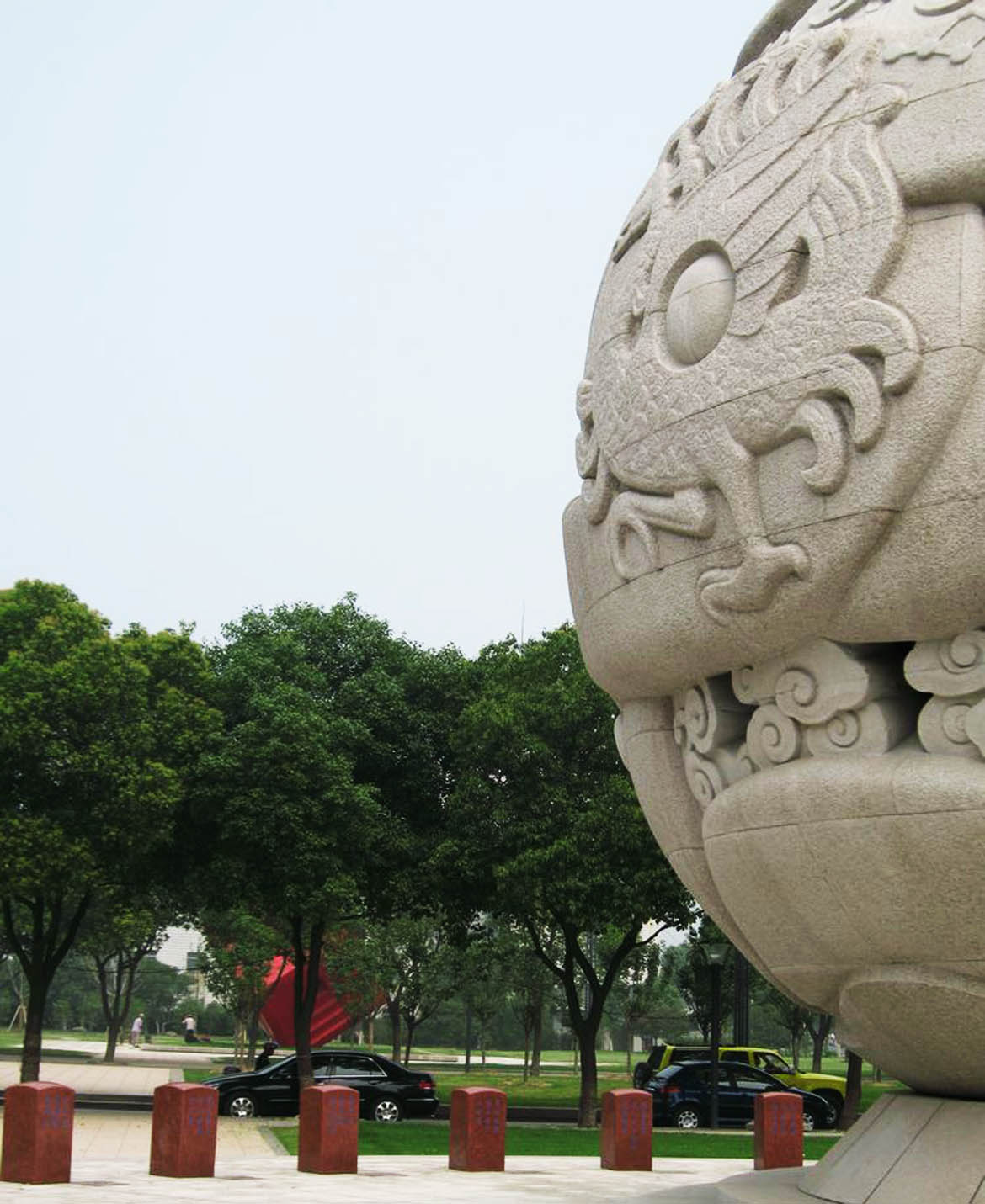 博仟北京雕塑公司塑造的天圆球体创意雕塑细节展示