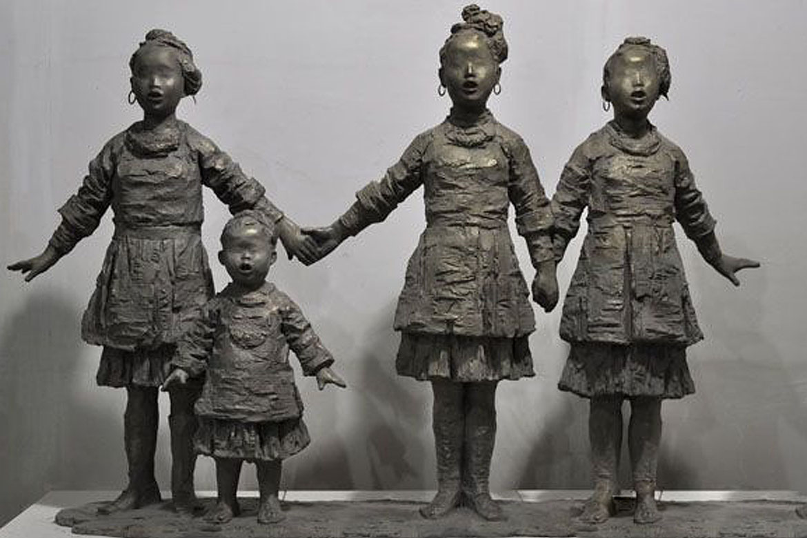 博仟雕塑公司的侗歌声声二艺术肖像雕塑