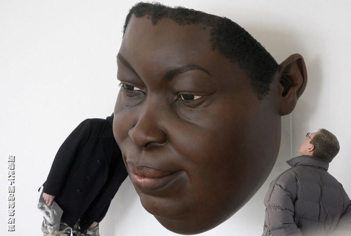 黑人人像超逼真现实人物雕塑