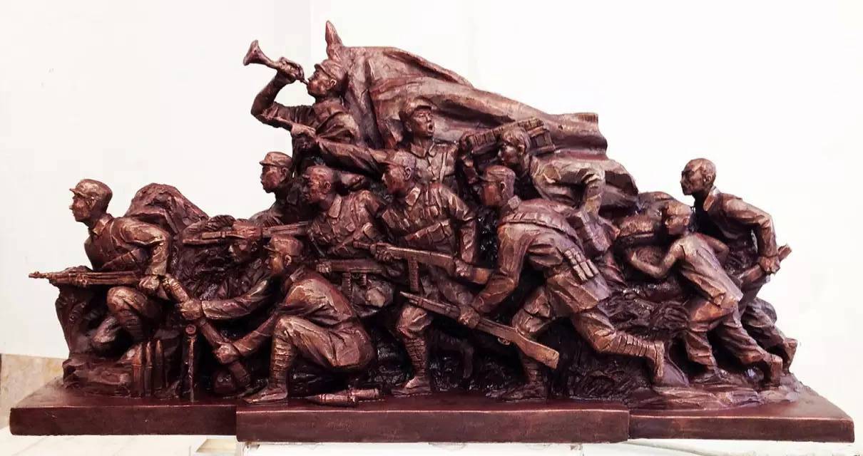 《抗战组雕——冲锋号响起》纪念性军事雕塑