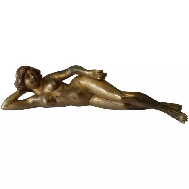 仿黄金现代人体树脂雕塑
