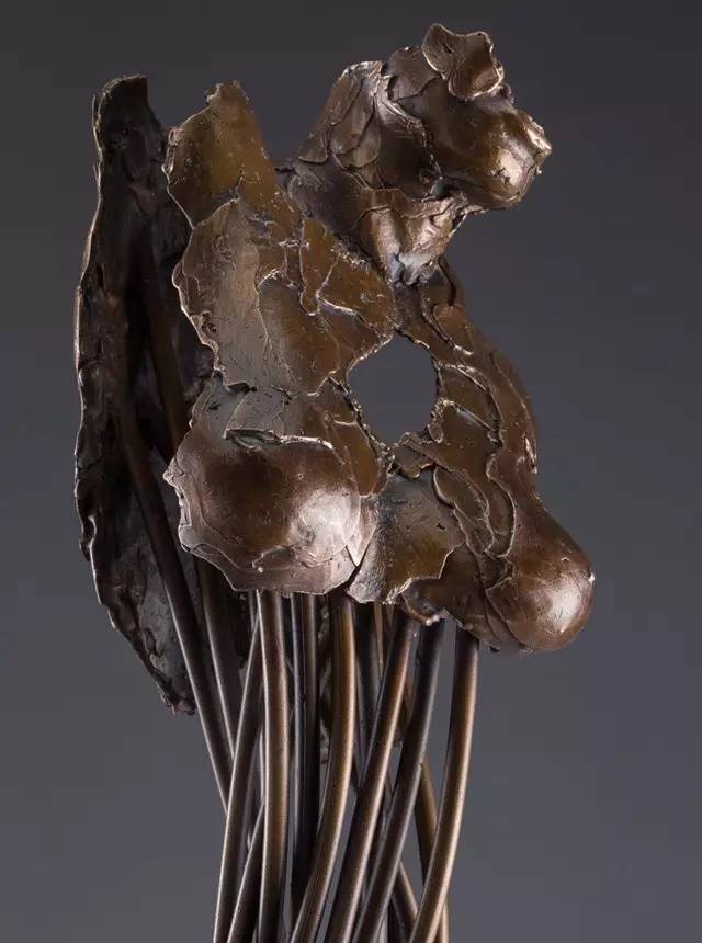 钢丝抽象现代人体雕塑图片
