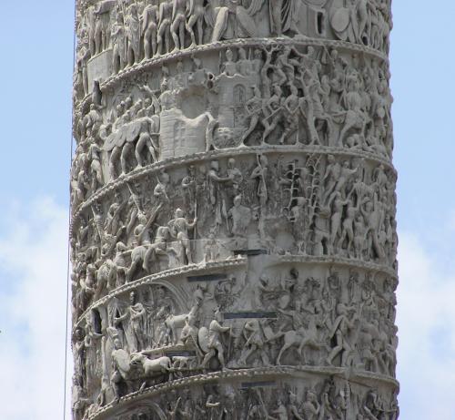 图拉真广场罗马人物雕塑