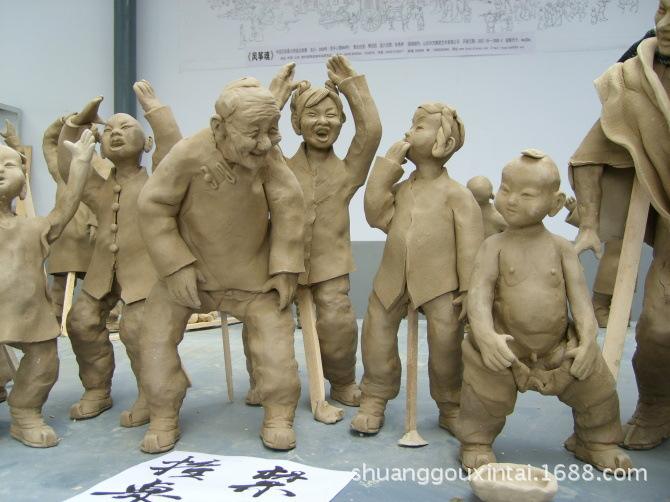 中国民俗泥塑陶泥雕塑