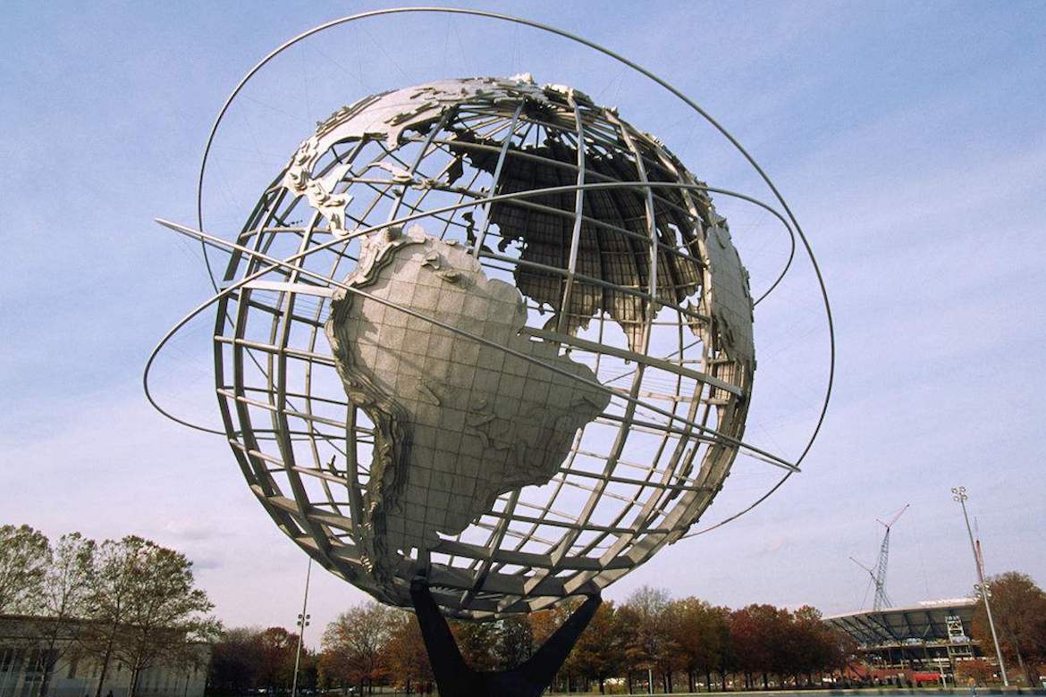 世界地图不锈钢地球仪学校雕塑
